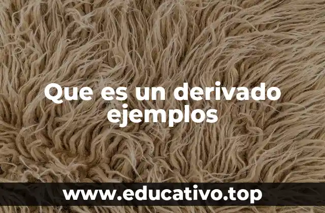 Que es un derivado ejemplos