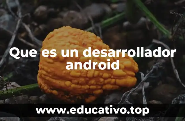 Que es un desarrollador android