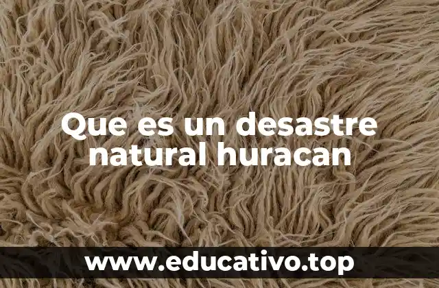 Que es un desastre natural huracan