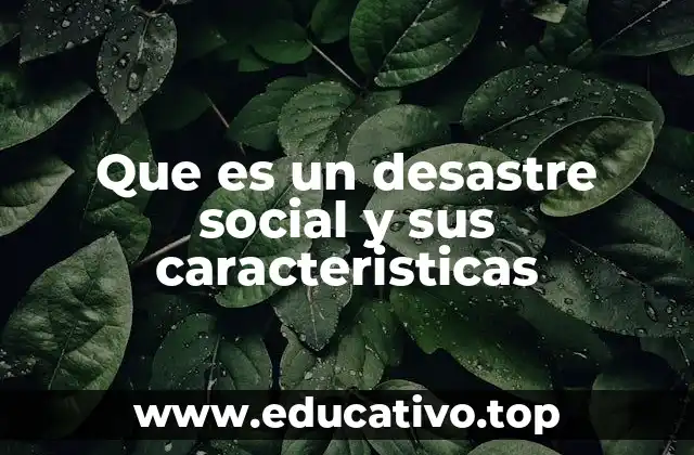 Que es un desastre social y sus caracteristicas