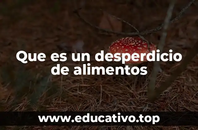 Que es un desperdicio de alimentos