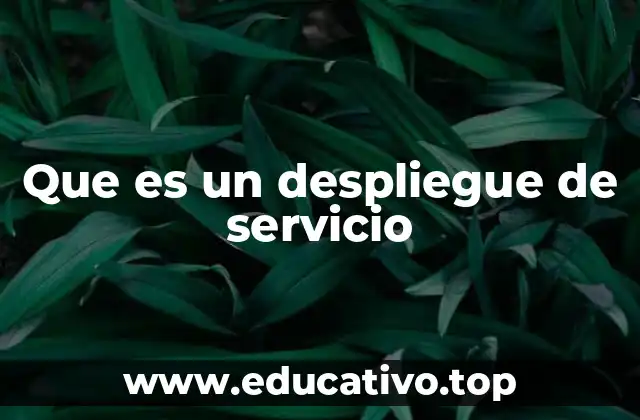Que es un despliegue de servicio