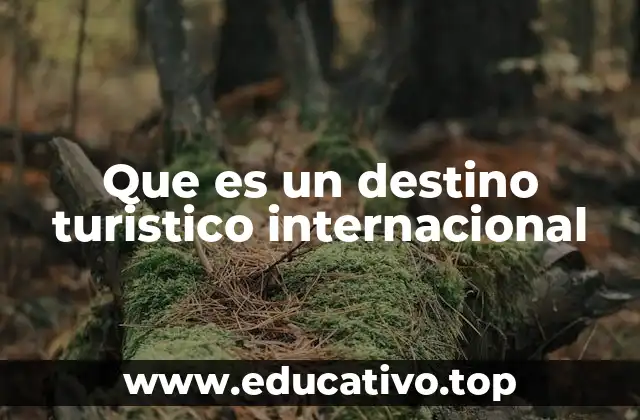 Que es un destino turistico internacional