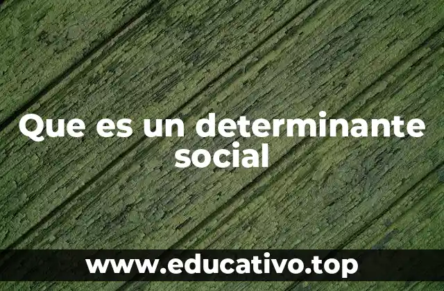 Que es un determinante social