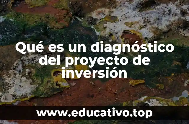 Qué es un diagnóstico del proyecto de inversión