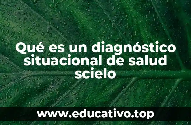 Qué es un diagnóstico situacional de salud scielo