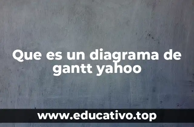 Que es un diagrama de gantt yahoo