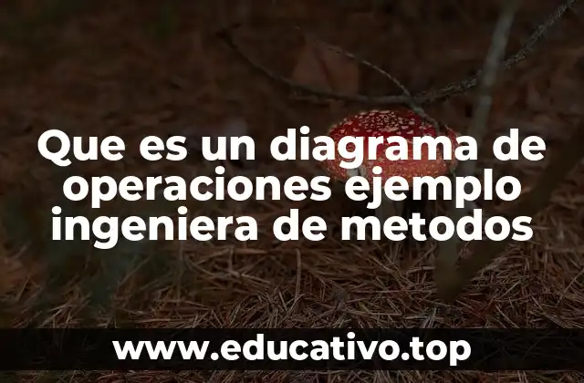 Que es un diagrama de operaciones ejemplo ingeniera de metodos