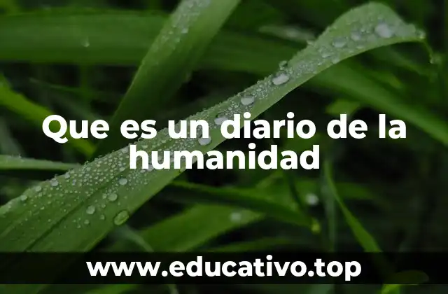 Que es un diario de la humanidad