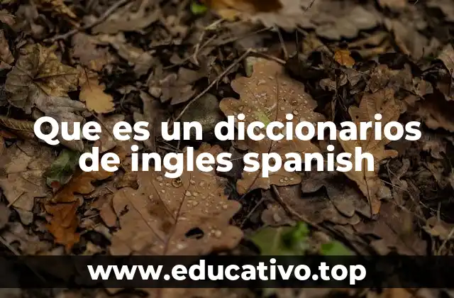Que es un diccionarios de ingles spanish