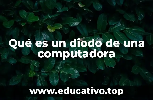 Qué es un diodo de una computadora