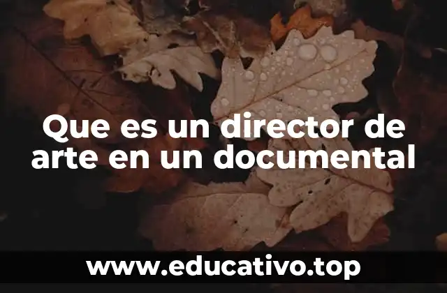 Que es un director de arte en un documental