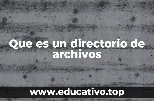 Que es un directorio de archivos