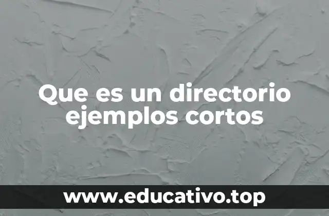 Que es un directorio ejemplos cortos