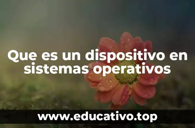 Que es un dispositivo en sistemas operativos