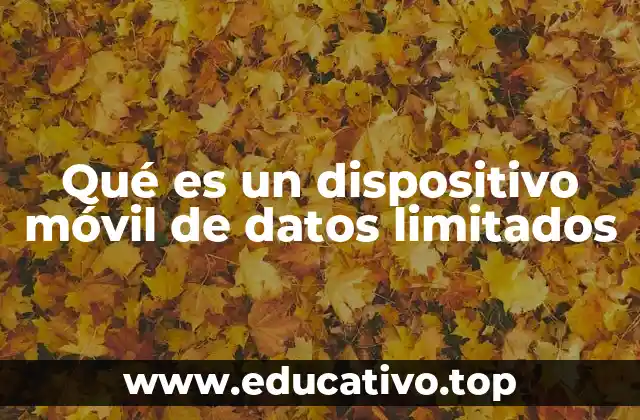 Qué es un dispositivo móvil de datos limitados