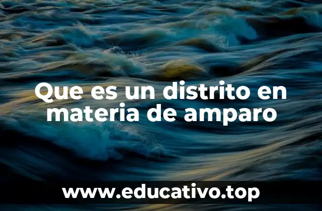 Que es un distrito en materia de amparo