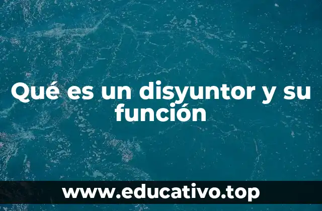 Componentes y funcionamiento interno de los disyuntor