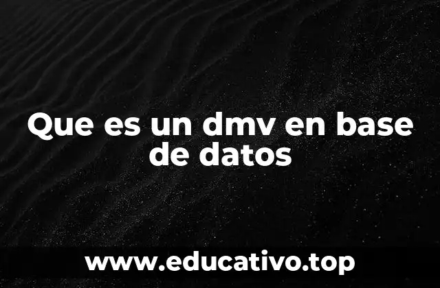 Que es un dmv en base de datos