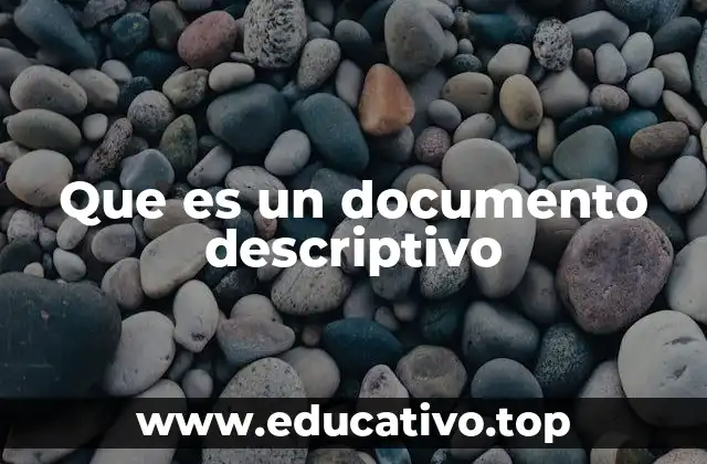 Que es un documento descriptivo