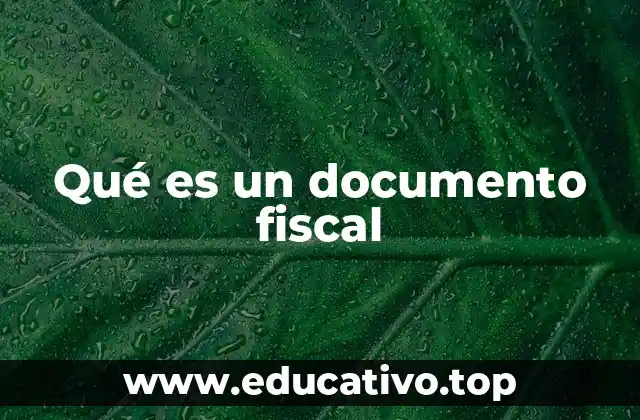 Qué es un documento fiscal