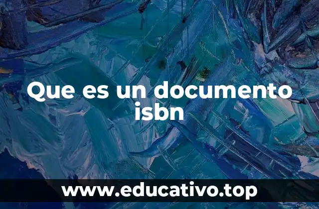 Que es un documento isbn