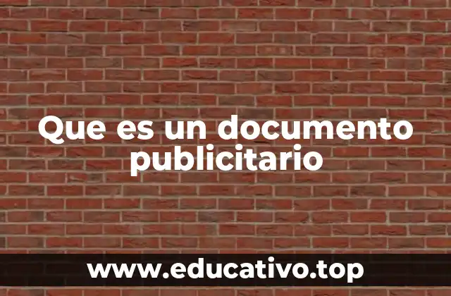 Que es un documento publicitario