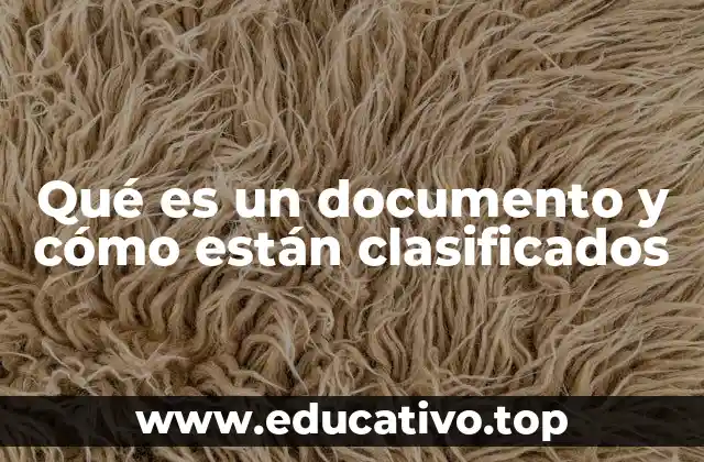 Qué es un documento y cómo están clasificados