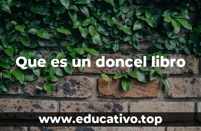 Que es un doncel libro