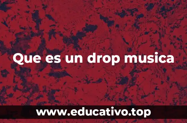 Que es un drop musica