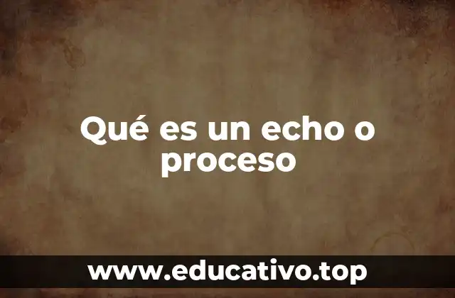Qué es un echo o proceso