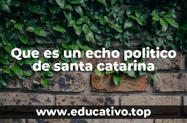 Que es un echo politico de santa catarina