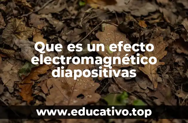 Que es un efecto electromagnético diapositivas