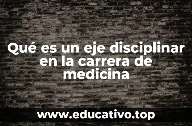 Qué es un eje disciplinar en la carrera de medicina