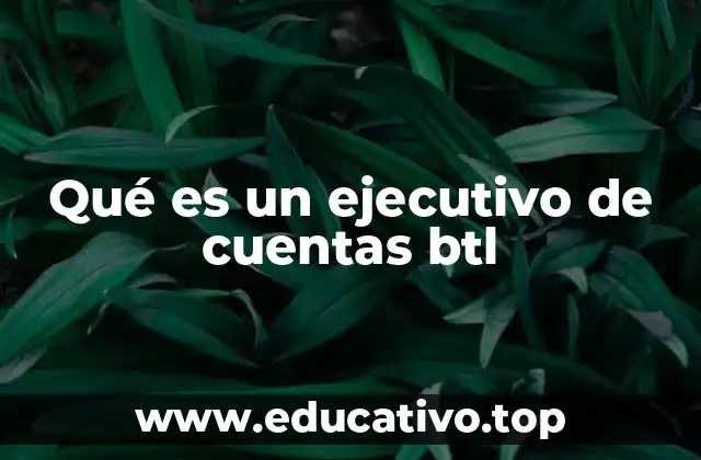 Qué es un ejecutivo de cuentas btl