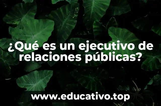 ¿Qué es un ejecutivo de relaciones públicas?