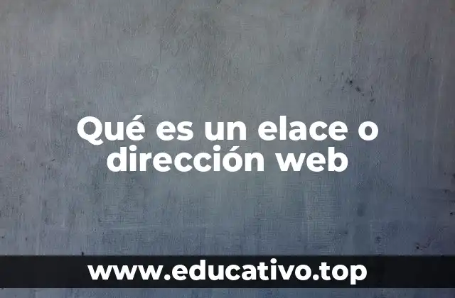 Qué es un elace o dirección web