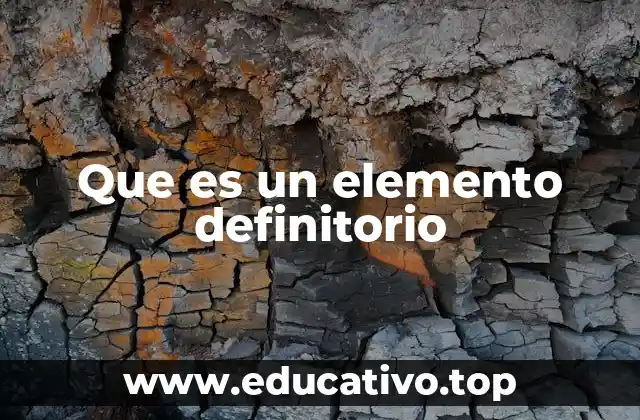 Que es un elemento definitorio