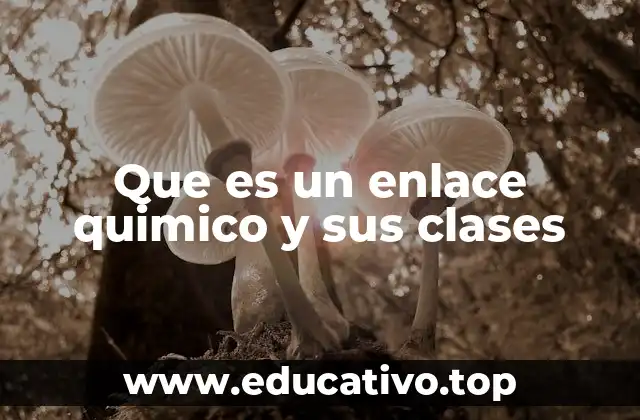 Que es un enlace quimico y sus clases