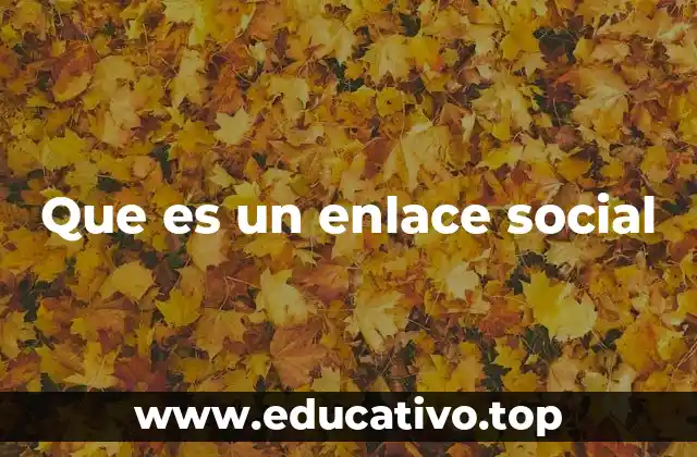 Que es un enlace social
