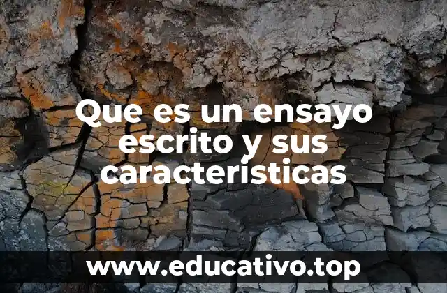 Que es un ensayo escrito y sus caracteristicas