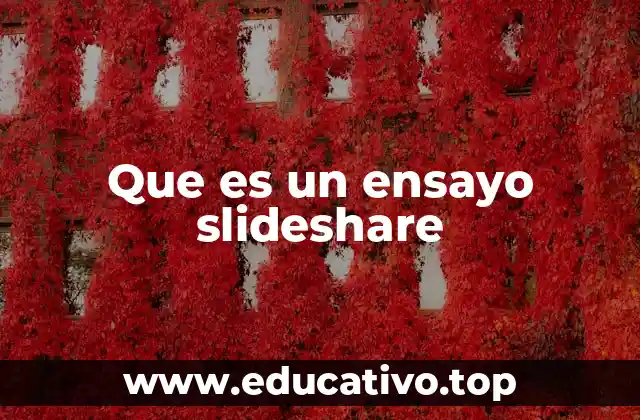 Que es un ensayo slideshare