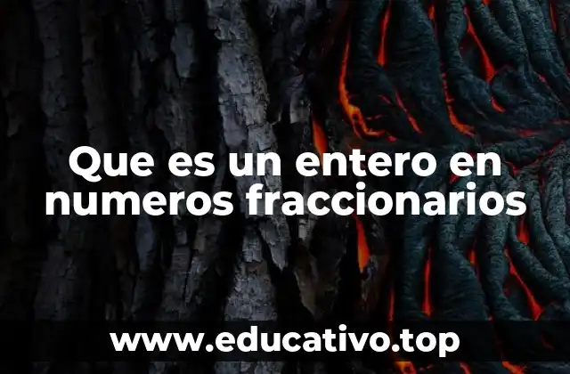 Que es un entero en numeros fraccionarios