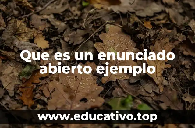 Diferencias entre enunciados abiertos y cerrados