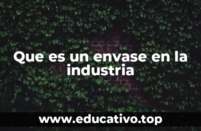 Que es un envase en la industria