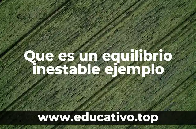 Que es un equilibrio inestable ejemplo
