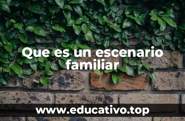 Que es un escenario familiar