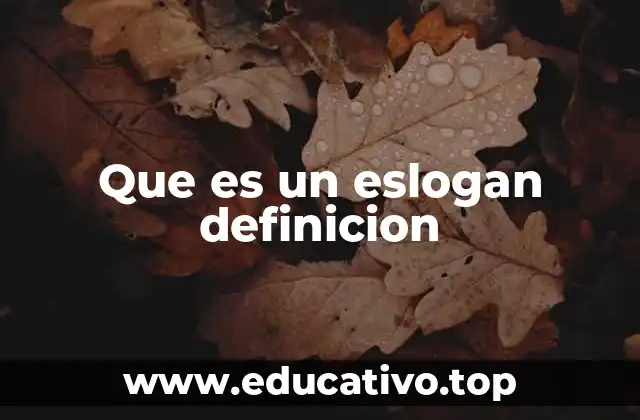 Que es un eslogan definicion
