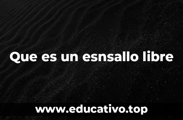 Que es un esnsallo libre