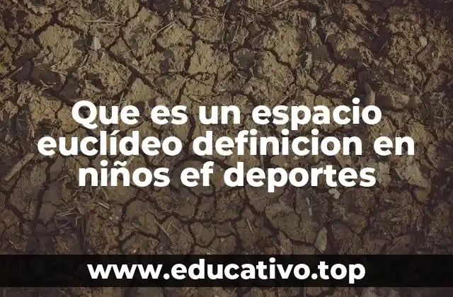 Que es un espacio euclídeo definicion en niños ef deportes